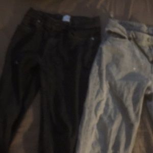 Gray and black Skinny jeans